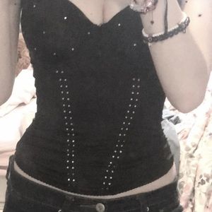 rhinestone corset top